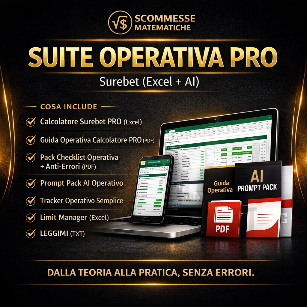 SUITE OPERATIVA PRO — Surebet (Excel + AI)